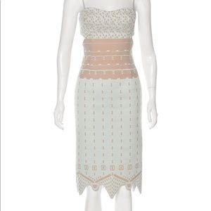 Jonathan Simkhai light blue lace midi dress
